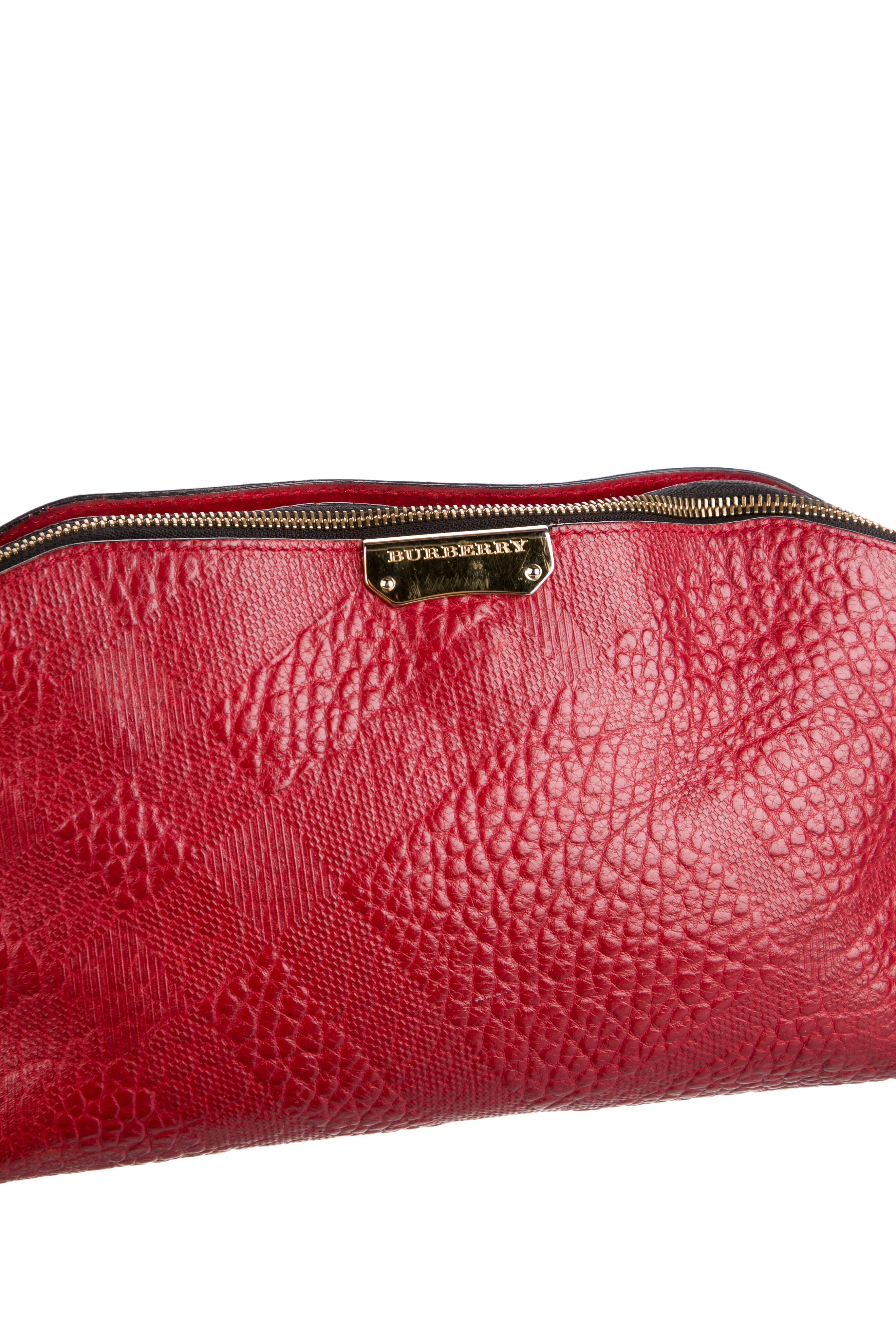 Burberry Embossed Check Peyton Crossbody Bag